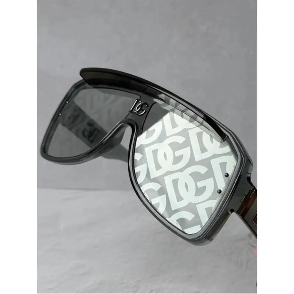 New Dolce & Gabbana DG6205 3160AL Monogram Shield Sunglasses Authentic